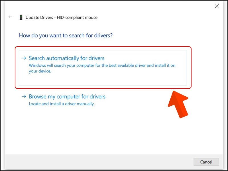 tìm kiếm driver tự động để khắc phục lỗi phím laptop bị liệt