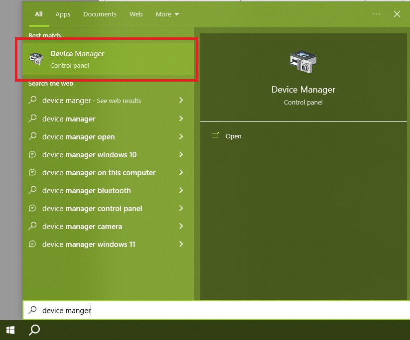 Tìm kiếm và mở Trình quản lý thiết bị trên Windows 11 để xem card đồ họa
