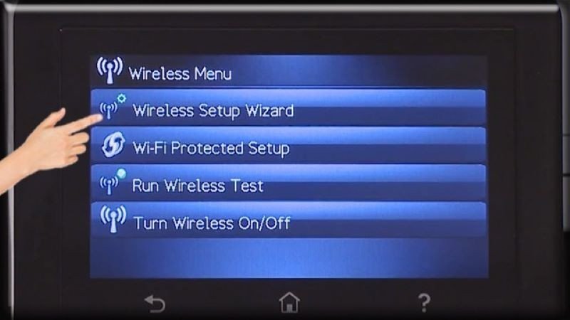 Tìm tùy chọn Wireless Setup Wizard