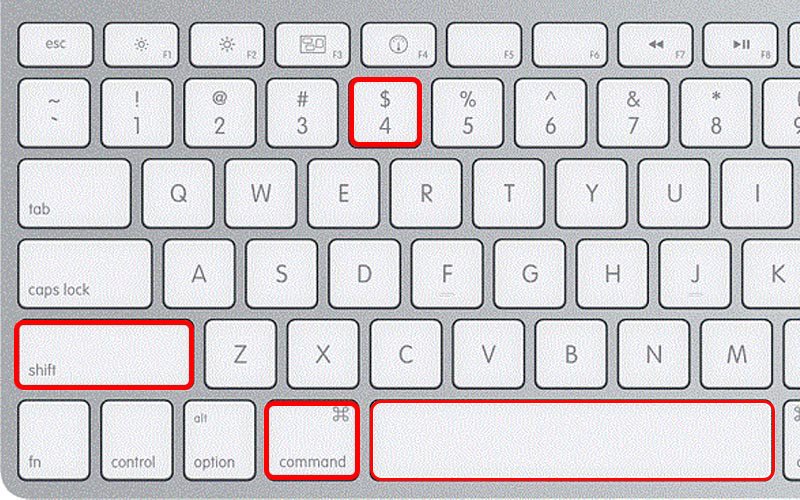 Tổ hợp phím Command Shift 4 Spacebar trên MacBook để chụp cửa sổ