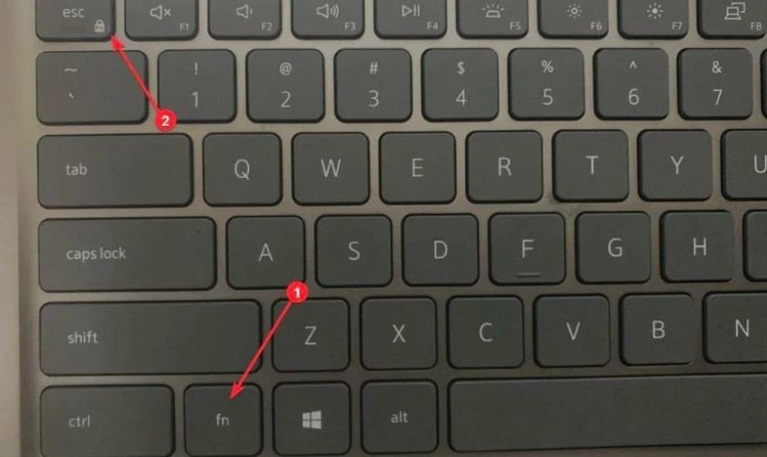 Tổ hợp phím Fn + Esc để tắt Fn trên bàn phím rời