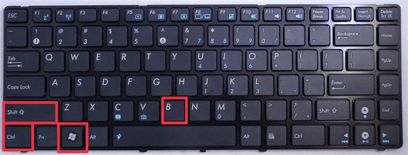 Tổ hợp phím Windows + Ctrl + Shift + B để khắc phục laptop bị treo