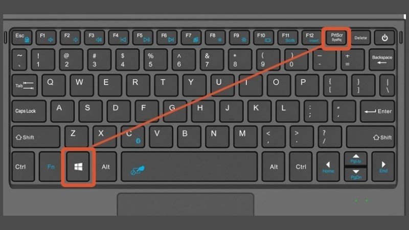 Tổ hợp phím Windows + Print Screen để chụp toàn màn hình laptop