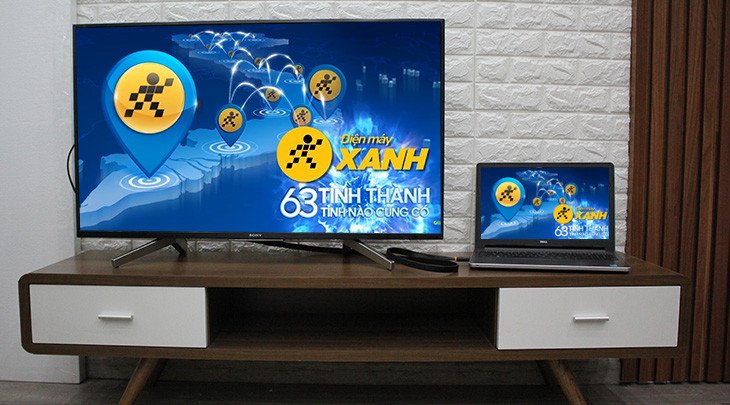 Trải nghiệm hiển thị nội dung laptop trên màn hình tivi lớn sau khi kết nối thành công.