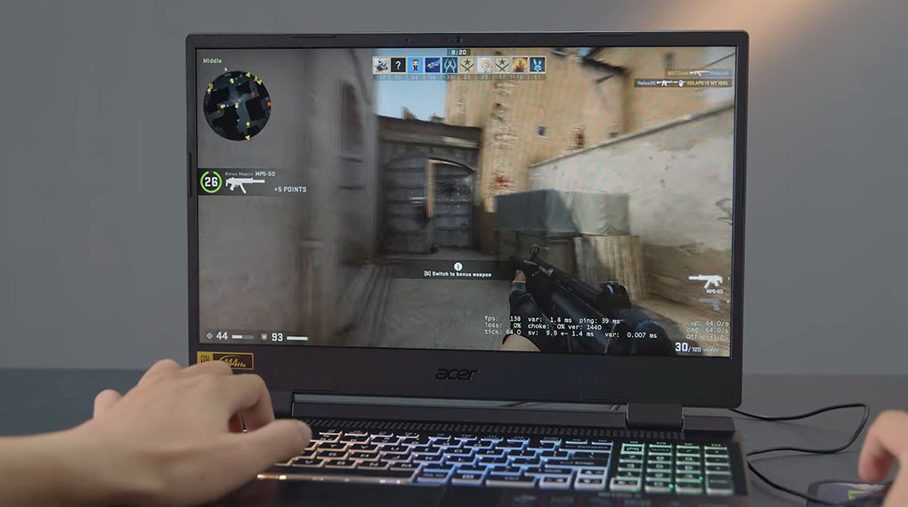 Trải nghiệm mượt mà tựa game CS:GO trên Acer Nitro 5 Tiger AN515 58 52SP