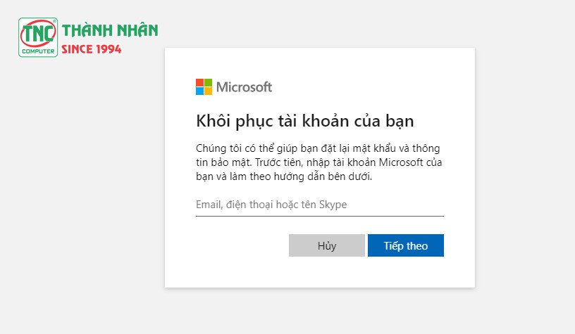 Trang web đặt lại mật khẩu Microsoft Account, hữu ích khi bạn quên mật khẩu laptop Dell Windows 10.