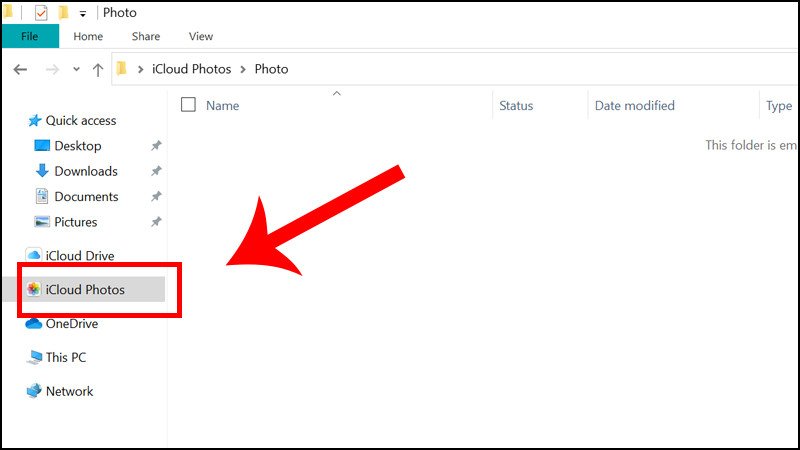 Truy cập ảnh đã đồng bộ trong thư mục iCloud Photos trên laptop