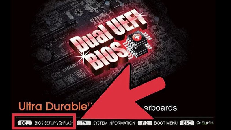 Truy cập cài đặt BIOS để ép xung CPU laptop