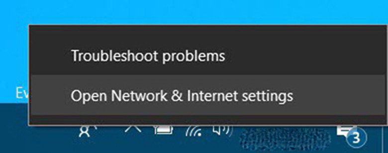 Truy cập cài đặt mạng để khắc phục lỗi Wi-Fi trên laptop