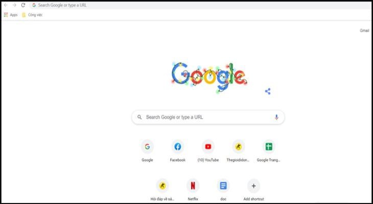 Truy cập một trang web bất kỳ để thực hiện thao tác thu phóng màn hình