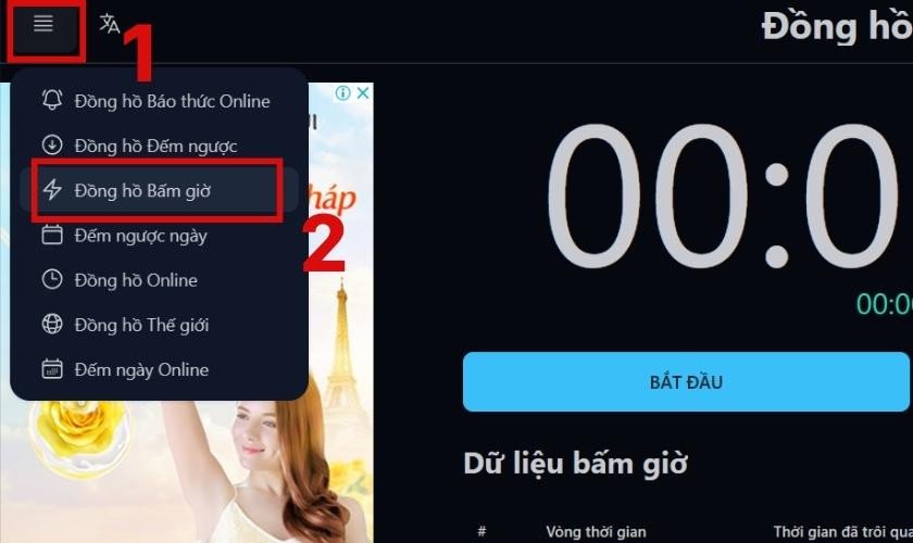 Truy cập Online Alarm Kur để sử dụng đồng hồ bấm giờ trực tuyến trên laptop