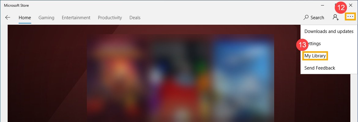 Truy cập Thư viện của tôi trên Microsoft Store Windows 10