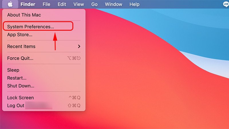 Truy cập vào System Preferences