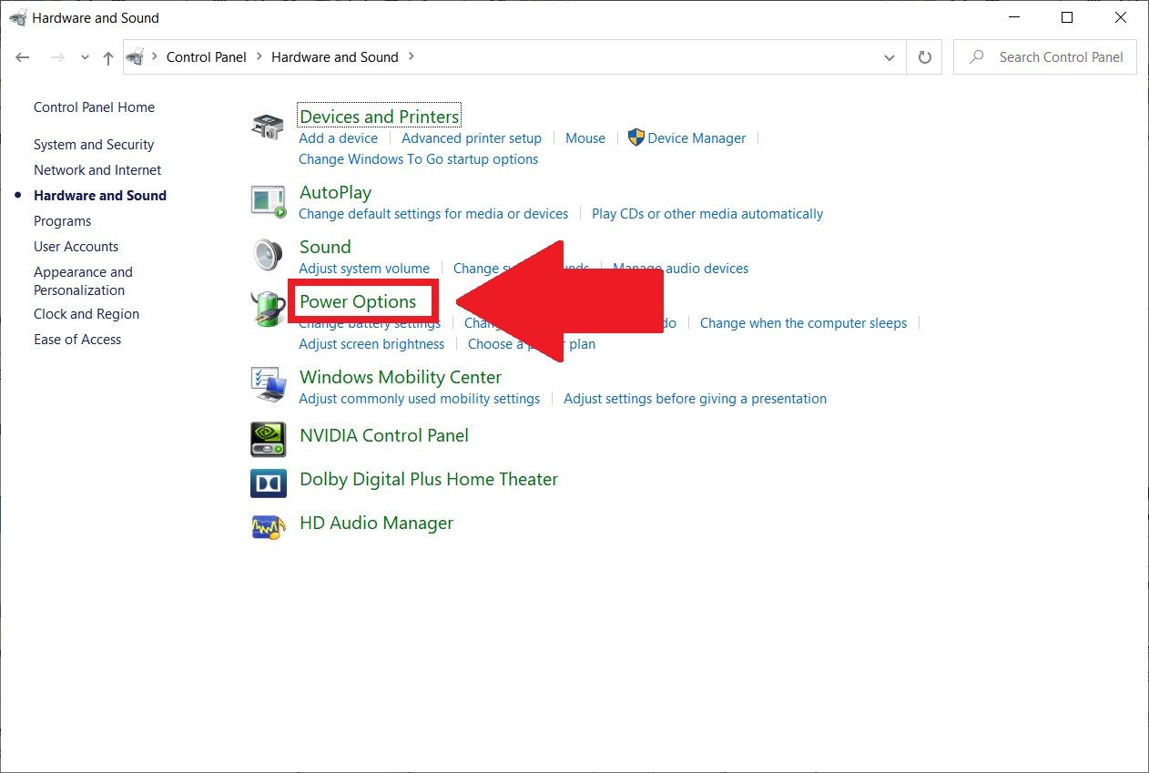 Tùy chỉnh chế độ hoạt động của laptop
