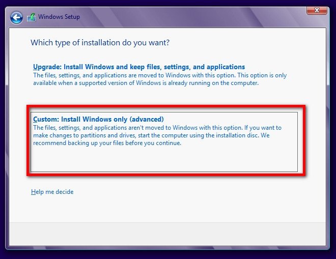Tùy chọn Custom: Install Windows only (advanced) khi cài Win 11