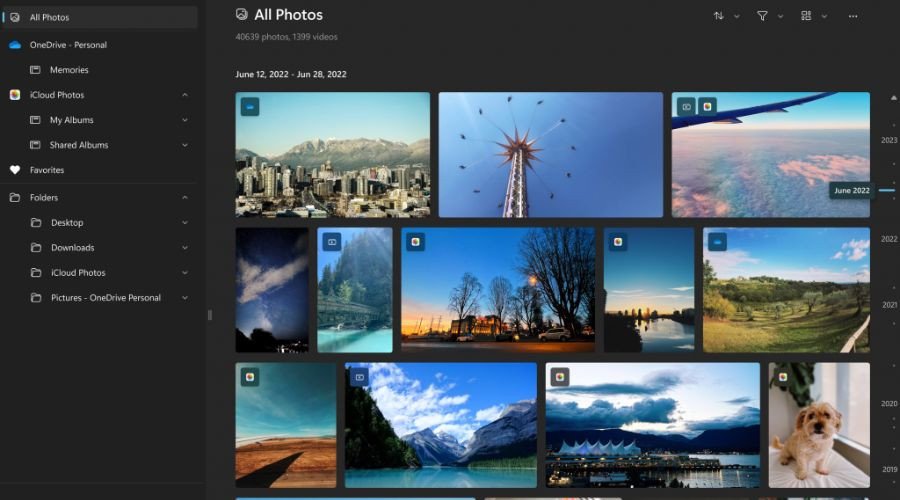 Ứng dụng Photos tích hợp sẵn trong Windows 10/11 cho phép đổi hình nền trên laptop Lenovo