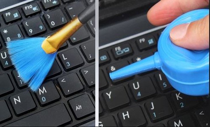 Vệ sinh bàn phím laptop thường xuyên để tránh lỗi nhảy chữ
