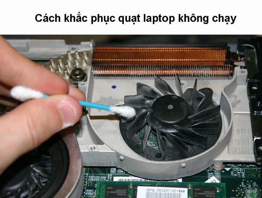 Vệ sinh và bôi trơn quạt tản nhiệt để khắc phục lỗi quạt laptop Dell