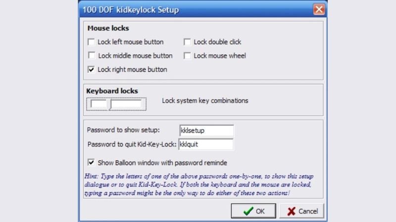 Vô hiệu hóa bàn phím với Kid-Key-Lock