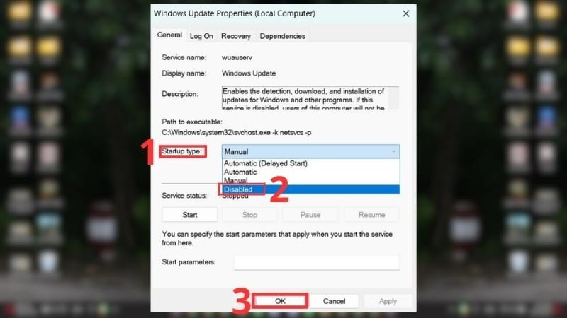 Vô hiệu hóa Windows Update để tránh laptop khởi động lại quá lâu do cập nhật