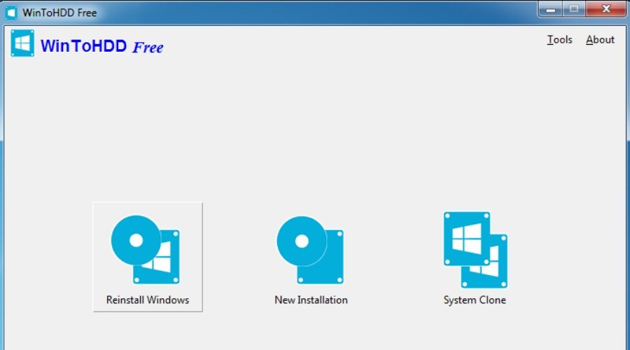 WinToHDD là phần mềm cài lại Win 10 phổ biến hiện nay