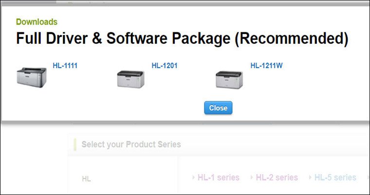 Xác định tên mẫu máy in Brother cụ thể