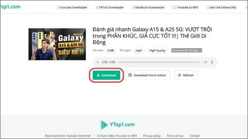 Xác nhận Download lần hai trên Ytop1.com