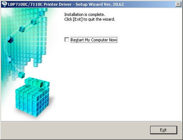 Xác nhận quá trình cài đặt driver máy in Canon 2900 đang diễn ra, đảm bảo kết nối USB.