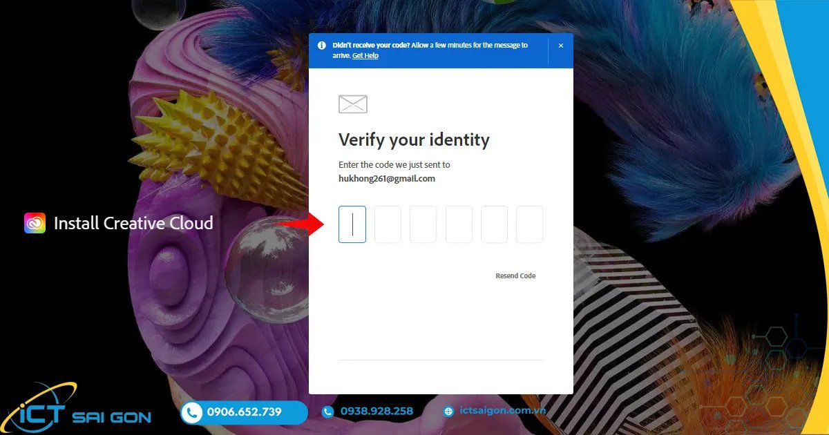 Xác nhận tài khoản Adobe để tiếp tục