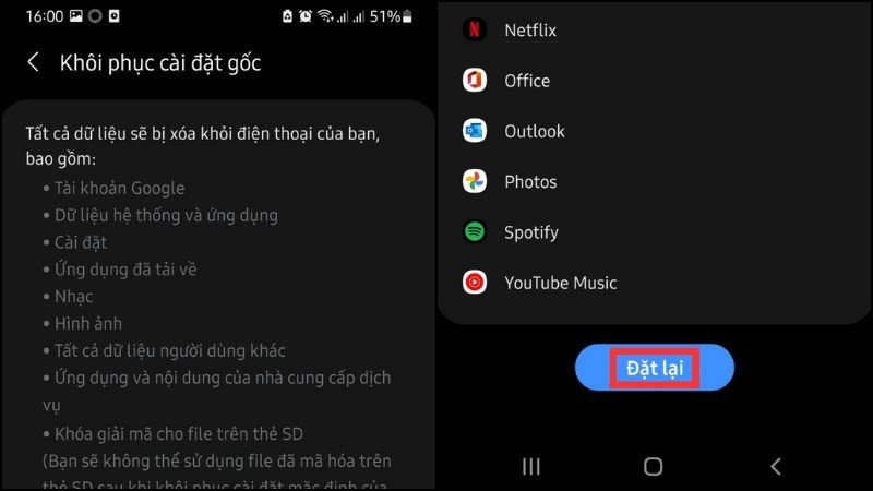 Xác nhận thao tác đặt lại cài đặt bàn phím để giải quyết sự cố trên Android