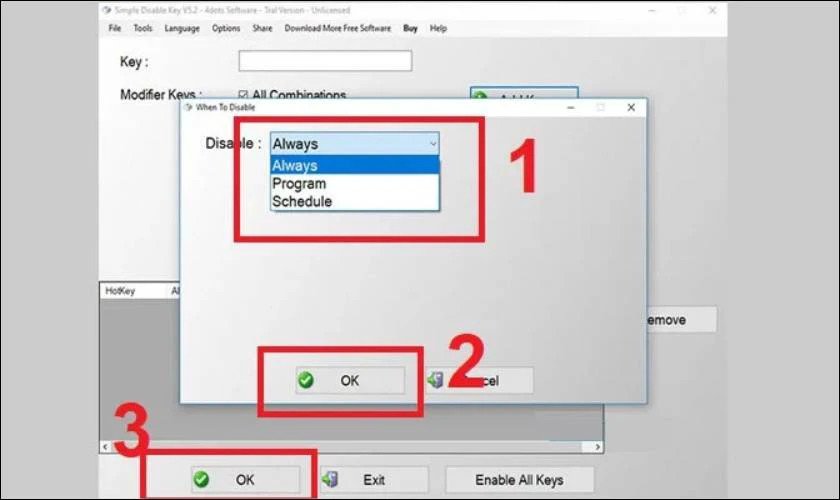 Xác nhận tùy chỉnh khóa bàn phím laptop HP theo yêu cầu