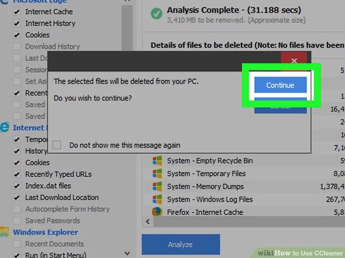 Xác nhận xóa tệp rác để tăng tốc độ laptop