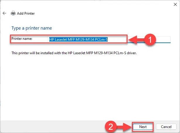 Xác thực thông tin để kết nối máy in chia sẻ