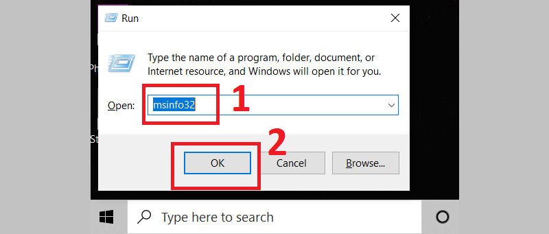 Xem cấu hình máy tính bằng lệnh msinfo32