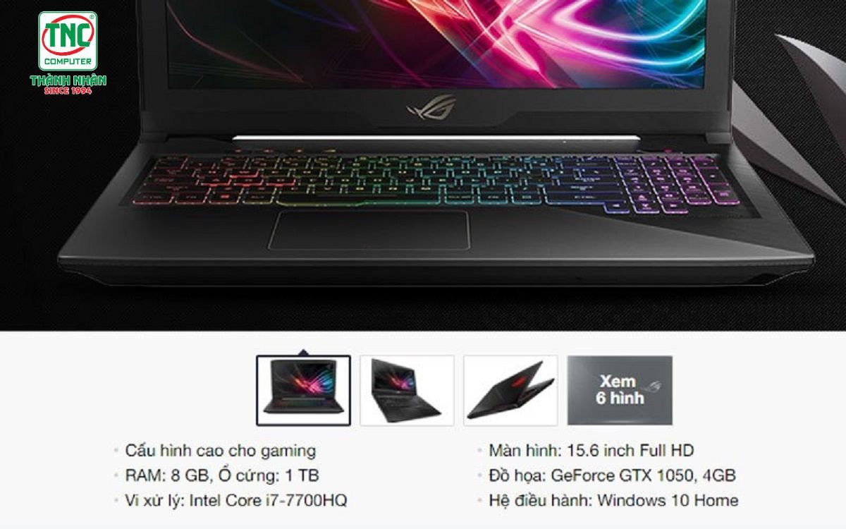 Xem thông số kỹ thuật chi tiết của laptop trên trang bán hàng