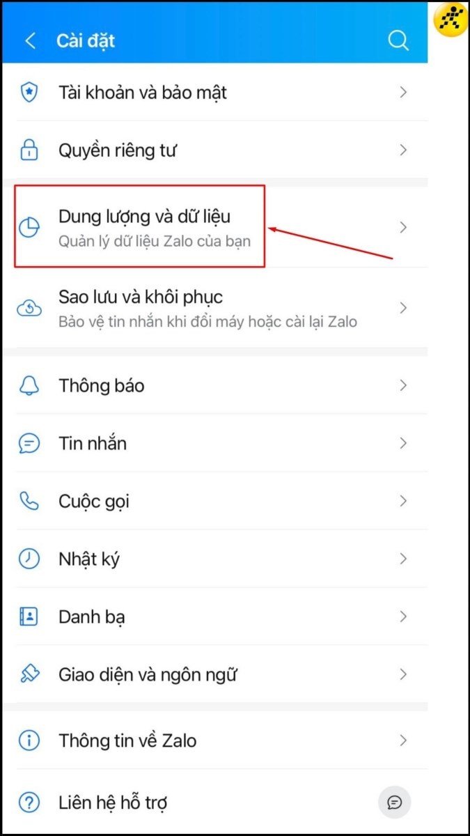 Xóa dữ liệu Zalo trên điện thoại (bước 2)