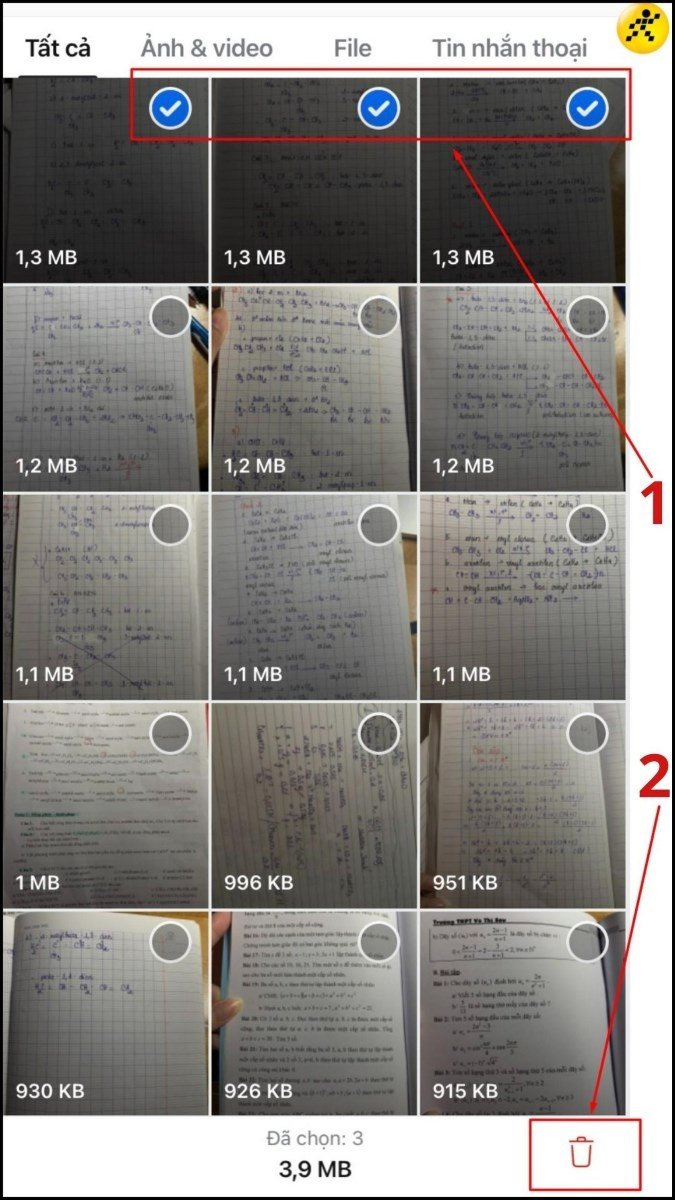 Xóa dữ liệu Zalo trên điện thoại (bước 3.3)