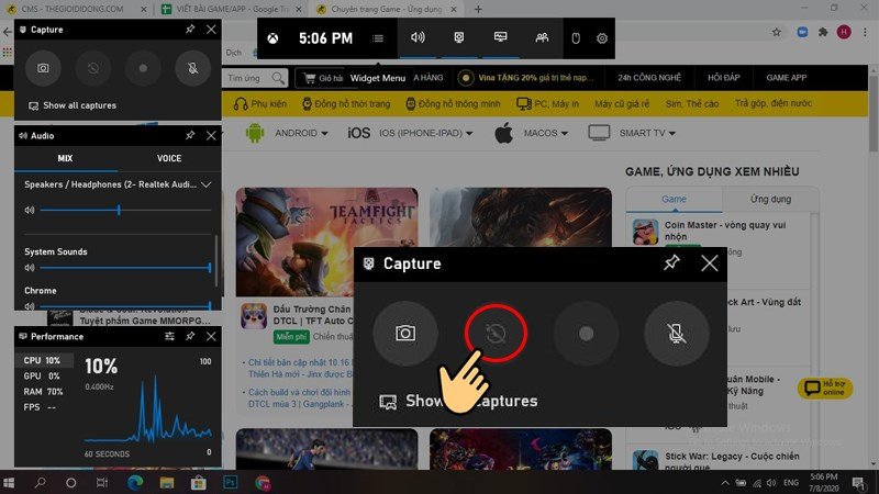 Xuất đoạn ghi màn hình laptop 30 giây cuối cùng bằng tính năng Game Bar