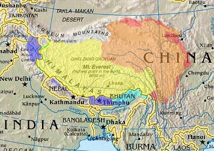 Tây Tạng là nước nào? Giải mã lịch sử và vị thế địa chính trị Bản đồ các yêu sách lãnh thổ của Tây Tạng
