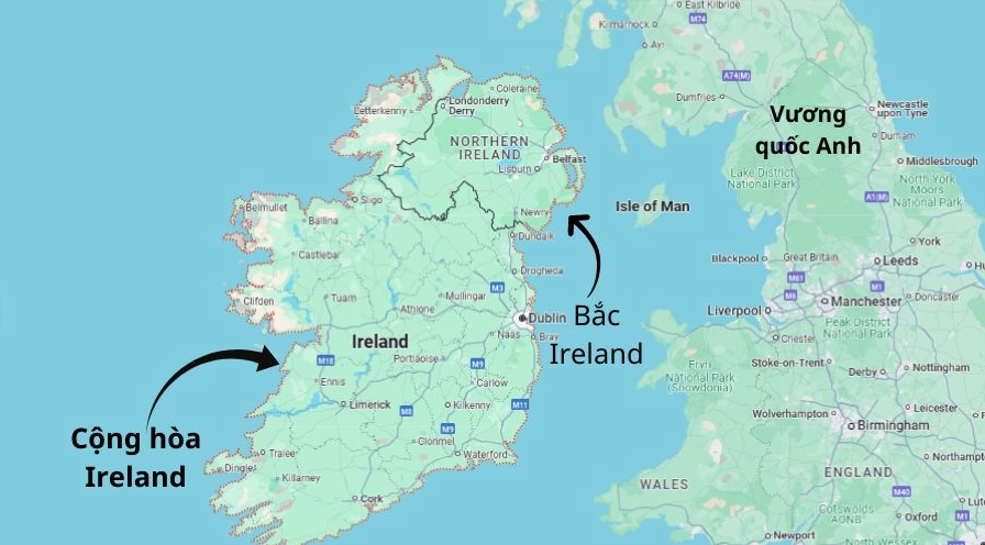 Ireland là nước nào? Khám phá Đảo Ngọc Xanh bí ẩn Bản đồ Cộng hòa Ireland