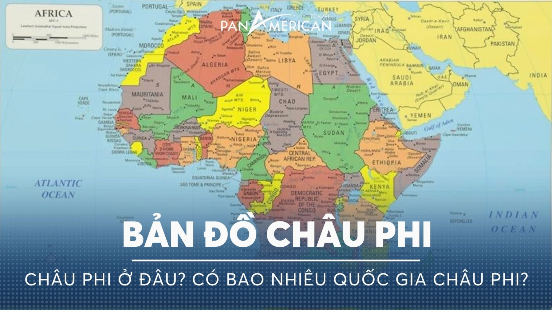 Bản đồ tổng quan châu Phi