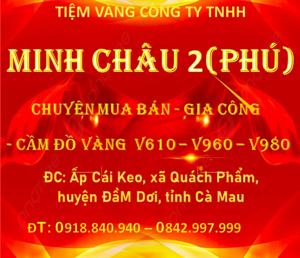 Bảng giá vàng cập nhật tại Cà Mau