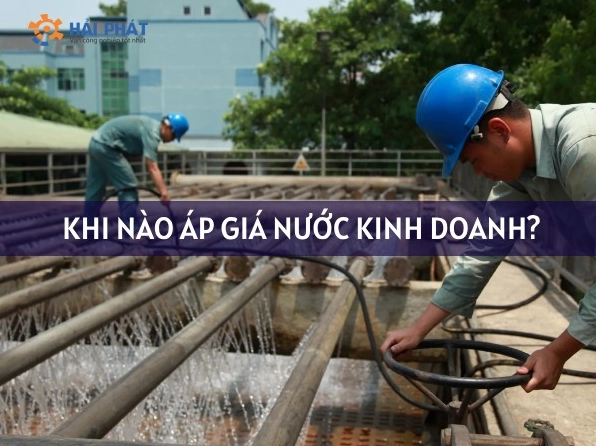 Biển báo giá nước kinh doanh