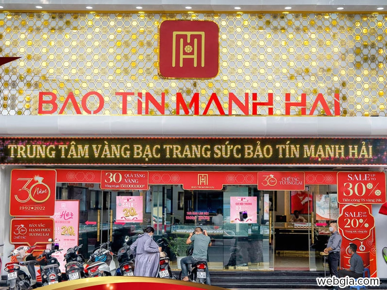 Biểu đồ giá vàng 9999 hôm nay tại Bảo Tín Mạnh Hải