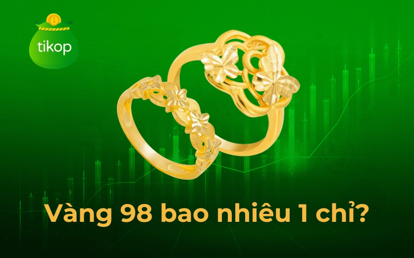 Biểu đồ so sánh giá vàng 98 theo ngày