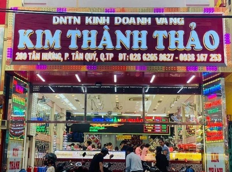 Biểu đồ so sánh giá vàng Kim Thành Thảo và các thương hiệu khác
