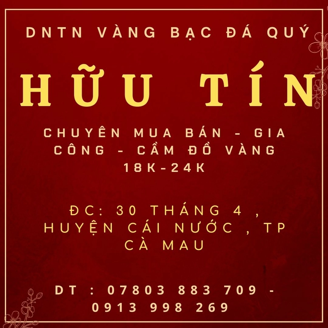 Cửa hàng vàng tại Cà Mau