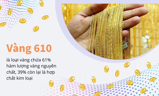 Giải thích về vàng 610 và các loại vàng khác