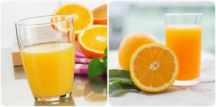 Uống nước cam vào thời điểm nào tốt nhất? Chuyên gia giải đáp Ly nước cam tươi rói đặt cạnh đĩa trái cam