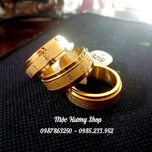 Mẫu vàng nhẫn trơn Mi Hồng tinh xảo